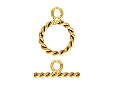 Gold Filled Twisted Ring And Bar Set