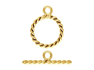 Gold Filled Twisted Ring And Bar Set