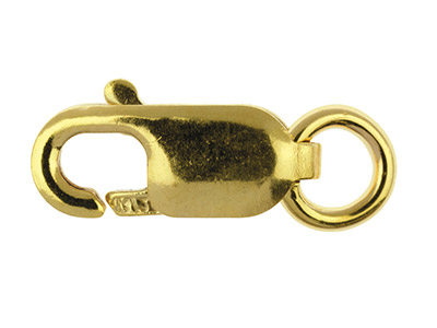 12mm long 18ct Gold Plated Sterling Silver Lobster Style Trigger Clasp Catch