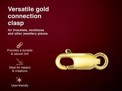 Gold Filled Oval Lobster Clasp Open Jump Ring 8mm - Standard Image - 2