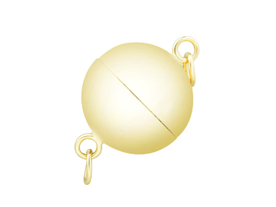 Gold Filled 8mm Magnetic Plain Ball Clasp - Standard Image - 2