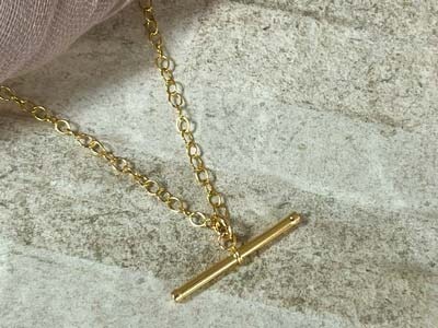 Gold Filled T-bar 24mm X 1.8mm - Standard Image - 2