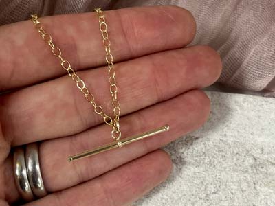 Gold Filled T-bar 33mm X 1.8mm - Standard Image - 3