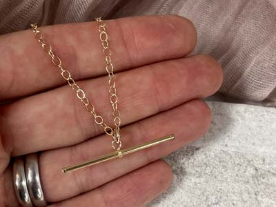 Gold Filled T-bar 37mm X 1.8mm - Standard Image - 3