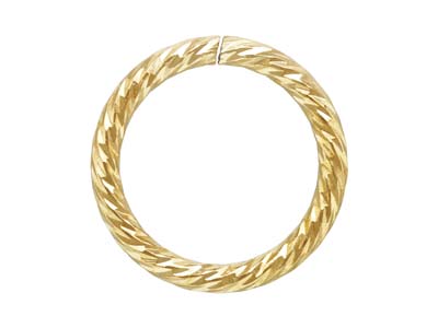 Gold Filled Sparkle Open Jump Ring 8mm - Standard Image - 1