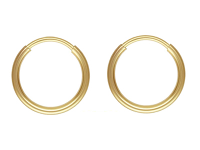 Gold Filled Endless Hoops 12mm     Pack of 2