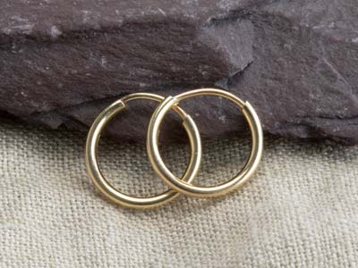 Gold Filled Endless Hoops 12mm     Pack of 2 - Standard Image - 7