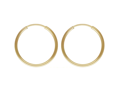 Gold Filled Endless Hoops 17mm     Pack of 2 - Standard Image - 1