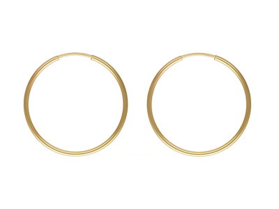 Gold Filled Endless Hoops 24mm     Pack of 2