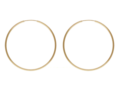 Gold Filled Endless Hoops 38mm     Pack of 2