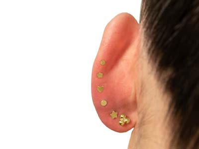 Gold Filled Circle Labret Tube 3mm - Standard Image - 5