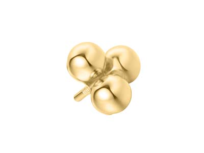 Gold Filled Trinity Ball Labret    Post 3mm