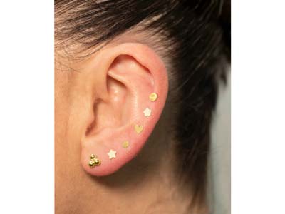 Gold Filled Trinity Ball Labret    Post 3mm - Standard Image - 5