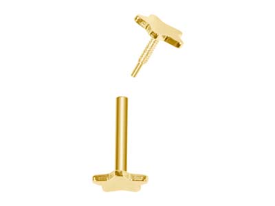 Gold Filled Star Labret Post 3mm - Standard Image - 3