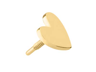 Gold Filled Heart Labret Post 4mm