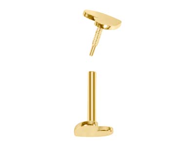 Gold Filled Heart Labret Post 4mm - Standard Image - 3
