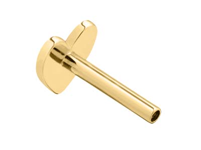Gold Filled Heart Labret Tube 4mm - Standard Image - 2
