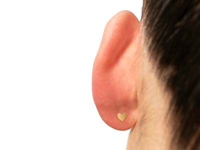 Gold Filled Heart Labret Tube 4mm - Standard Image - 4