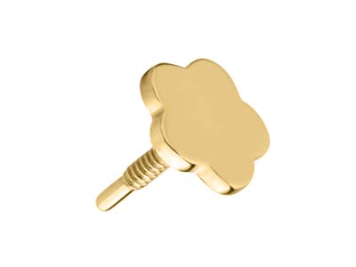 Gold Filled Plain Flower Labret    Post 4mm