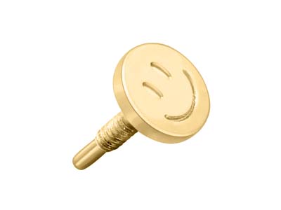Gold Filled Smiley Face Labret Post 4mm