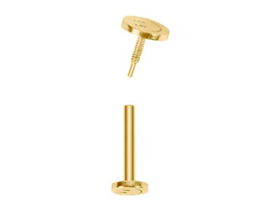 Gold Filled Smiley Face Labret Post 4mm - Standard Image - 3