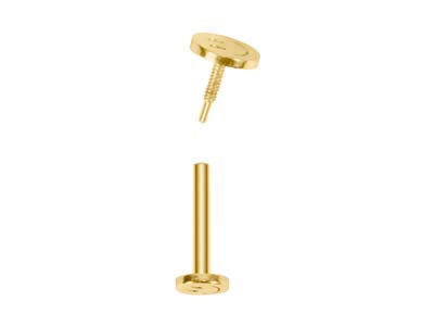 Gold Filled Smiley Face Labret Tube 3mm - Standard Image - 3