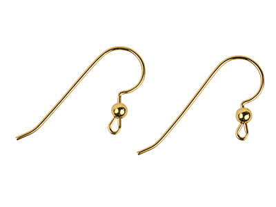 Gold Filled Ear Wire Bead And Loop Pack of 6 