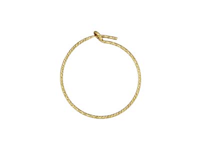 Gold Filled Sparkle Beading Hoop   Earring 20mm