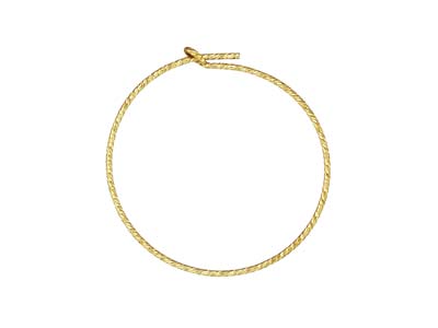 Gold Filled Sparkle Beading Hoop   Earring 25mm - Standard Image - 1