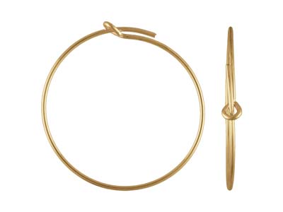 Gold Filled Beading Hoop Earring   25mm