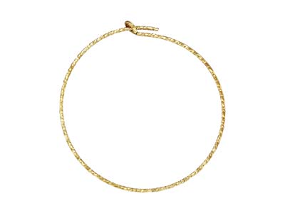 Gold Filled Sparkle Beading Hoop   Earring 30mm