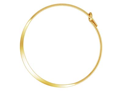 Gold Filled Flattened Hoop Earring 25mm