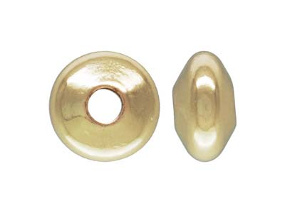 Gold Filled Plain Rondell 3.6mm    Pack of 5