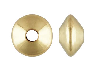 Gold Filled Plain Rondell 4.5mm    Pack of 5 - Standard Image - 1
