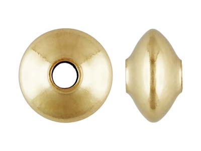 Gold Filled Plain Rondell 5.5mm    Pack of 5 - Standard Image - 1