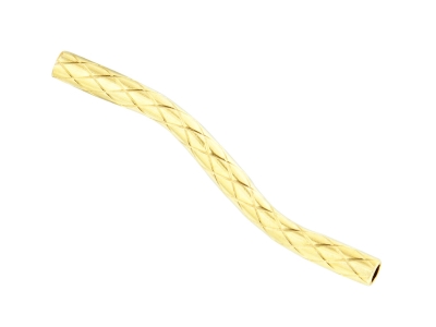 Gold Filled Round Tube Pineapple   'S' Spacer 20mm Pack of 5 - Standard Image - 1