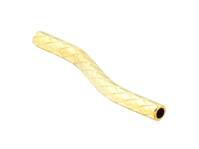 Gold Filled Round Tube Pineapple   'S' Spacer 20mm Pack of 5 - Standard Image - 2