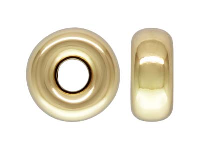 Gold Filled Bead Plain Flat 3.2mm  Pack of 5 - Standard Image - 1