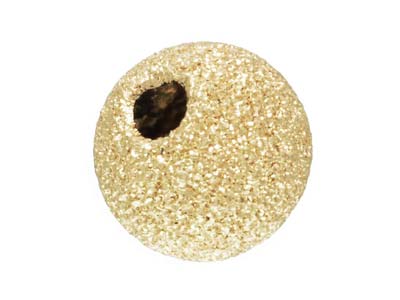 Gold Filled Bead Laser Cut 6mm 2   Hole Frostedsparkle Finish