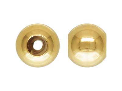 Gold Filled Silicone Stopper Round Bead 4mm Pack of 5