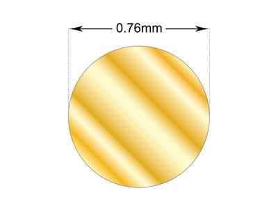Gold Filled Sparkle Wire 0.76mm    Half Hard - Standard Image - 5