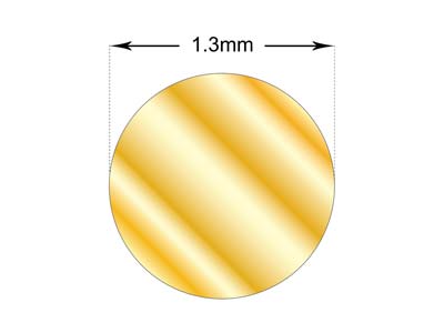 Gold Filled Sparkle Wire 1.3mm Half Hard - Standard Image - 7
