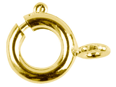 Gold Plated Bolt Rings 6mm         Pack of 10 - Standard Image - 1