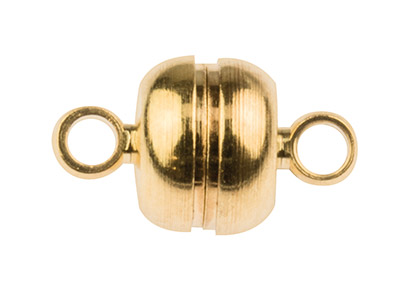 Gold Plated Small Magnetic Clasps  Round Pack of 6 - Standard Image - 1