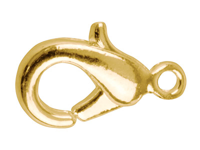 Gold Plated Oval Trigger Clasp 10mm Pack of 10 - Standard Image - 1