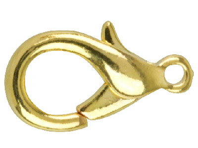 Gold Plated Oval Trigger Clasp 19mm Pack of 10 - Standard Image - 1