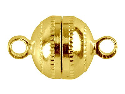 Gold Plated Magnetic Clasps Round  Pack of 6