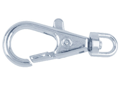 Nickel Plated 26mm Swivel Key Ring