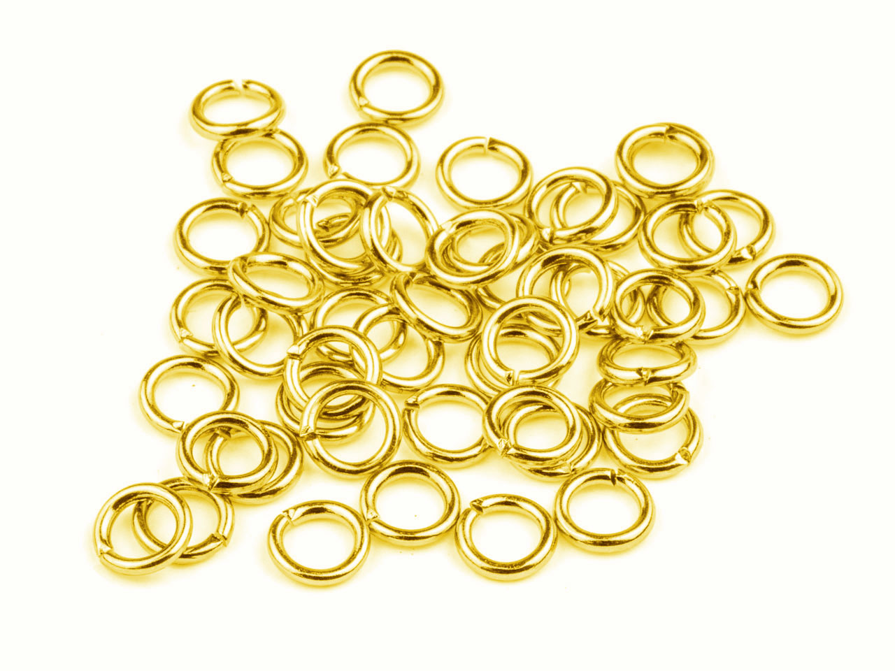 Gold Plated Jump Ring Round 5mm Pack of 100 Gauge 0.95mm cooksongold