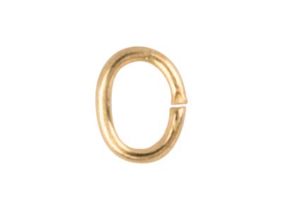 Gold Plated Jump Ring Oval 4mm     Pack of 100 4mm X 3mm - Standard Image - 2